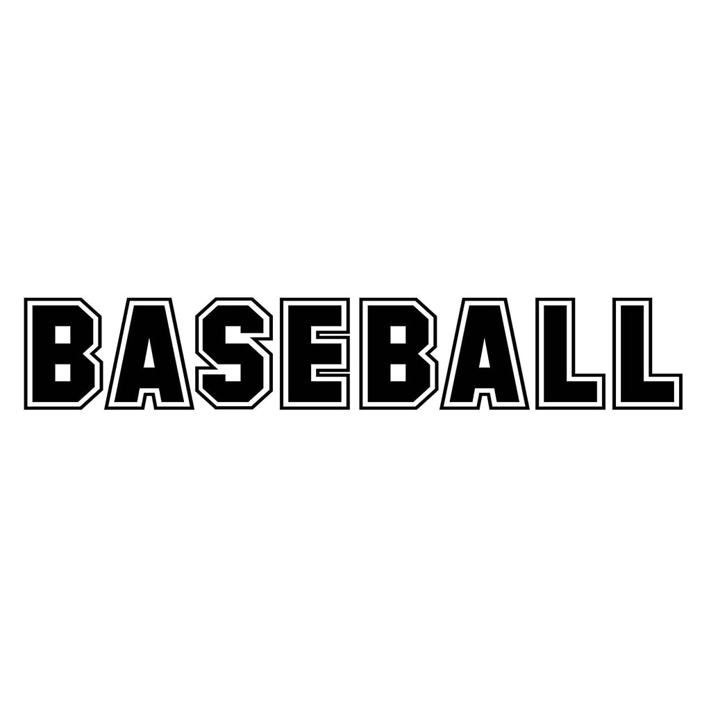 Vinyl Decal Sticker for Computer Wall Car Mac MacBook and More - Baseball - 8 x 1.4 inches