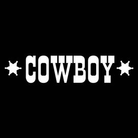 Vinyl Decal Sticker for Computer Wall Car Mac MacBook and More - Cowboy - 8 x 2 inches