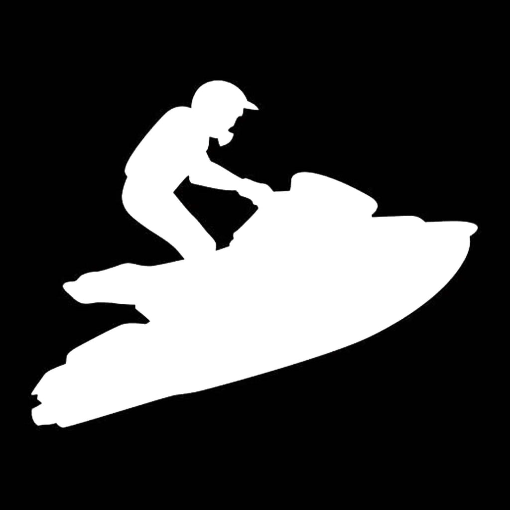Vinyl Decal Sticker for Computer Wall Car Mac MacBook and More Waterskiing Water Skier Wave Runner Decal - Size - 5.2 x 6.7 Size
