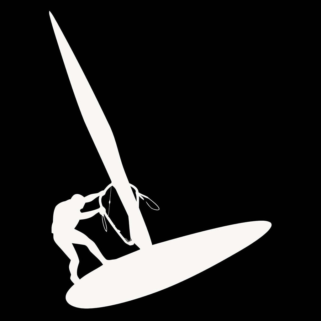 Vinyl Decal Sticker for Computer Wall Car Mac MacBook and More Sports Windsurfing Decal - Size - 5.2 x 5.2 inches