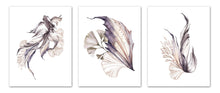 Load image into Gallery viewer, Watercolor Fish &amp; Flora Wall Art Prints Set - Home Decor For Kids, Child, Children, Baby or Toddlers Room - Gift for Newborn Baby Shower | Set of 3 - Unframed- 8x10 Photos