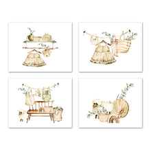 Load image into Gallery viewer, Baby items &amp; tablles Boho Nursery Wall Art Prints Set - Home Decor For Kids, Child, Children, Baby or Toddlers Room - Gift for Newborn Baby Shower | Set of 4 - Unframed- 8x10 Photos