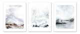 Landscape Snowy Forest Weather Wall Art Prints Set - Ideal Gift For Family Room Kitchen Play Room Wall Décor Birthday Wedding Anniversary | Set of 3 - Unframed- 8x10 Photos