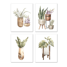 Load image into Gallery viewer, Plant Stands Wall Art Prints Set - Ideal Gift For Family Room Kitchen Play Room Wall Décor Birthday Wedding Anniversary | Set of 4 - Unframed- 8x10 Photos