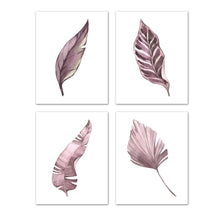 Load image into Gallery viewer, Botanical Plant Purple Leaf Foliage Wall Art Prints Set - Ideal Gift For Family Room Kitchen Play Room Wall Décor Birthday Wedding Anniversary | Set of 4 - Unframed- 8x10 Photos