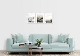 Watercolor Art Marble Style Wall Art Prints Set - Ideal Gift For Family Room Kitchen Play Room Wall Décor Birthday Wedding Anniversary | Set of 3 - Unframed- 8x10 Photos