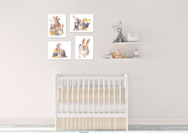 Karaoke Party Nursery Animals Wall Art Prints Set - Home Decor For Kids, Child, Children, Baby or Toddlers Room - Gift for Newborn Baby Shower | Set of 4 - Unframed- 8x10 Photos