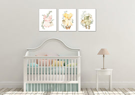 Frok Bag & Bib Boho Nursery Wall Art Prints Set - Home Decor For Kids, Child, Children, Baby or Toddlers Room - Gift for Newborn Baby Shower | Set of 3 - Unframed- 8x10 Photos