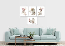 Load image into Gallery viewer, Southern Watercolor Accents Floral Wall Art Prints Set - Ideal Gift For Family Room Kitchen Play Room Wall Décor Birthday Wedding Anniversary | Set of 4 - Unframed- 8x10 Photos