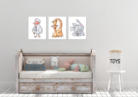 Mom and Baby Wall Art Prints Set - Home Decor For Kids, Child, Children, Baby or Toddlers Room - Gift for Newborn Baby Shower | Set of 4 - Unframed- 8x10 Photos
