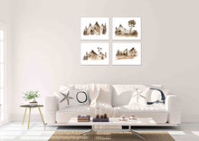 Load image into Gallery viewer, Landscape Forest Mountain Peak Wall Art Prints Set - Ideal Gift For Family Room Kitchen Play Room Wall Décor Birthday Wedding Anniversary | Set of 4 - Unframed- 8x10 Photos
