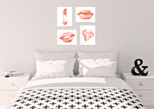 Load image into Gallery viewer, Lips lipstick Diamond Cosmetic Beauty Wall Art Prints Set - Ideal Gift For Family Room Kitchen Play Room Wall Décor Birthday Wedding Anniversary | Set of 4 - Unframed- 8x10 Photos