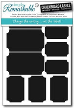 Load image into Gallery viewer, Reusable Chalk Labels - 20 Ticket Shape 2.5&quot; x 1.25&quot; Chalkboard Stickers Wipe Clean and Reuse Organizing, Decorating, Crafts, Personalized Hostess Gifts, Wedding and Party Favors