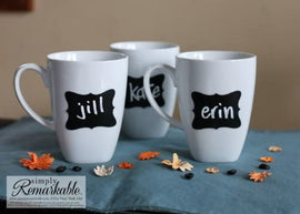 Chalkboard Sticker - 30 Medium Elegant Rectangles -Chalk Labels Ð Removable, Rewriteable, Organize, Personalize and Entertain