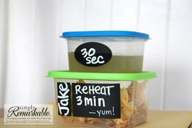 Reusable Chalk Labels - Dishwasher Safe - Wipe Clean and Reused, Organizing, Decorating, Crafts, Personalized Hostess Gifts, Wedding Party Favors