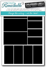 Load image into Gallery viewer, 22 Rectangle Shape Adhesive Chalkboard Stickers in 3 Sizes,Labels are Dishwasher Safe - Wipe Clean and Reused, Organizing, Decorating, Crafts, Personalized Hostess Gifts, Wedding Party Favors