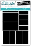 Reusable Chalk Labels - 24 Rectangle Shape Chalkboard Stickers in 3 Sizes Wipe Clean and Reuse, Organizing, Decorating, Crafts, Personalized Hostess Gifts, Wedding and Party Favors