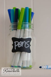 Chalkboard Sticker - 20 Medium Elegant Rectangles -Chalk Labels Ð Removable, Rewriteable, Simply Remarkable! Organize, Personalize and Entertain with style and simplicity! Classic, long lasting Material - Made in the USA.