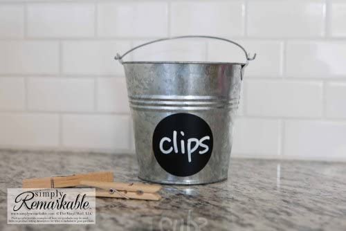 Reusable Chalk Labels - 36 Circle Shape 1.75" Adhesive Chalkboard Stickers, Light Material with Removable Adhesive and Smooth Writing Surface. Can be Wiped Clean and Reused