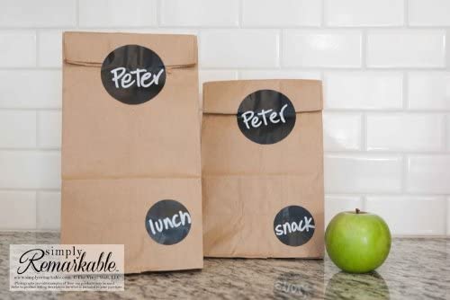 Reusable Chalk Labels - 60 Circle Shape 1.25" Adhesive Chalkboard Stickers, Light Material with Removable Adhesive