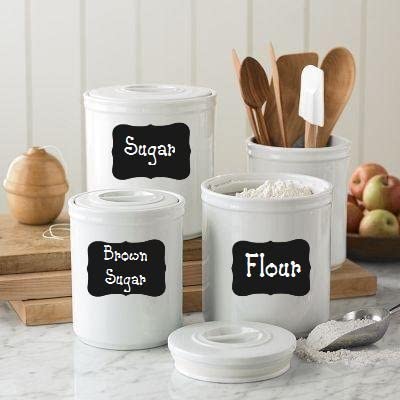 Reusable Chalk Labels and Liquid Chalk Pen Bonus Pack Includes 100 Fancy Rectangle Label Stickers 3.25" x 2" and White Liquid Chalkboard Pen, Labels Can be Wiped Clean and Reused