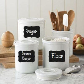 Reusable Chalk Labels and Liquid Chalk Pen Bonus Pack Includes 100 Fancy Rectangle Label Stickers 3.25