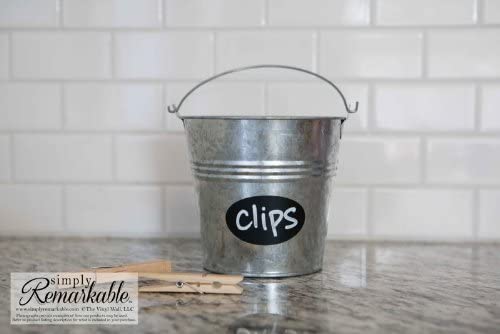 Reusable Chalk Labels - 60 Oval Shape 2" x 1" Adhesive Chalkboard Stickers