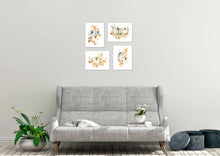 Load image into Gallery viewer, Autumn Pumpkin Watercolour  Wall Art Prints Set - Ideal Gift For Family Room Kitchen Play Room Wall Décor Birthday Wedding Anniversary | Set of 4 - Unframed- 8x10 Photos