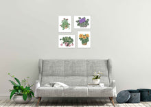 Load image into Gallery viewer, Beautiful Potted Plants Floral Wall Art Prints Set - Ideal Gift For Family Room Kitchen Play Room Wall Décor Birthday Wedding Anniversary | Set of 4 - Unframed- 8x10 Photos