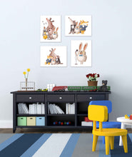 Load image into Gallery viewer, Karaoke Party Nursery Animals Wall Art Prints Set - Home Decor For Kids, Child, Children, Baby or Toddlers Room - Gift for Newborn Baby Shower | Set of 4 - Unframed- 8x10 Photos