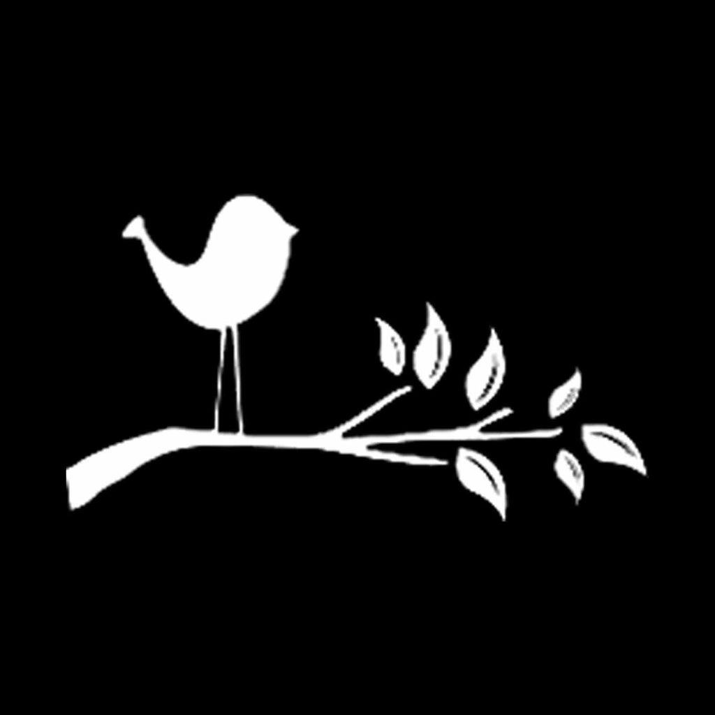 Vinyl Decal Sticker for Computer Wall Car Mac MacBook and More Bird on a Branch - Size 7 x 4.3 inches