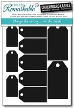 Load image into Gallery viewer, Reusable Chalk Labels - 30 Gift Tag Shape Adhesive Chalkboard Stickers, Gifts, Wedding and Party Favors, Crafts, Organizing