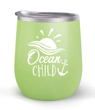 Load image into Gallery viewer, Ocean Child - Choose your cup color &amp; create a personalized tumbler for Wine Water Coffee &amp; more! Premier Maars Brand 12oz insulated cup keeps drinks cold or hot Perfect gift