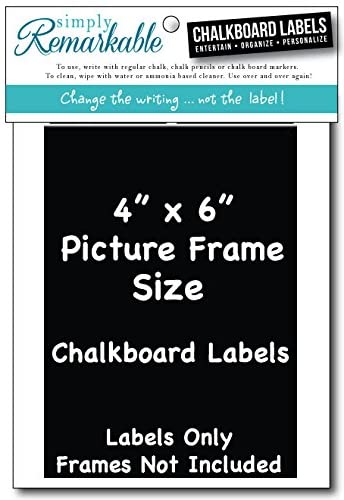 Picture Frame Size Chalkboard Labels Chalk Stickers (8, 4"x6")