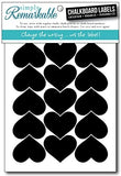 Reusable Chalk Labels - 30 Small Heart Shape 1.75