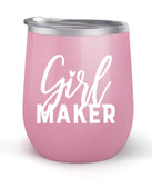 Girl Maker - Choose your cup color & create a personalized tumbler for Wine Water Coffee & more! Premier Maars Brand 12oz insulated cup keeps drinks cold or hot Perfect gift