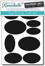 Reusable Chalk Labels - 20 Ovals in 3 SizesChalkboard Stickers Wipe Clean and Reuse Organizing, Decorating, Crafts, Personalized Hostess Gifts, Wedding and Party Favors