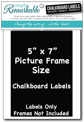 Picture Frame Size Chalkboard Labels Adhesive Chalk Stickers, DIY, Gifts, Parties, Organizing, Crafts, Wedding, Party Favors (8, 4"x6")
