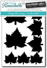 Load image into Gallery viewer, Reusable Chalk Labels - 32 Leaf Shape Adhesive Chalkboard Stickers, Light Material with Removable Adhesive and Smooth Writing Surface, 3 Sizes From 1&quot; to 2.5” - Can be Wiped Clean and Reused