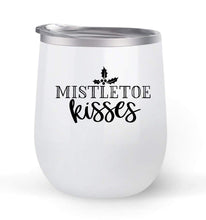 Load image into Gallery viewer, Mistletoe Kisses - Choose your cup color &amp; create a personalized tumbler for Wine Water Coffee &amp; more! Premier Maars Brand 12oz insulated cup keeps drinks cold or hot Perfect gift