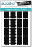 Chalkboard Labels - 48 Small Fancy Rectangle Chalk Labels Ð Removable, Rewriteable, Simply Remarkable! Organize, Personalize and Entertain