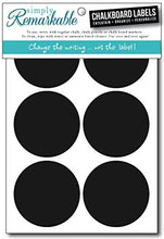 Load image into Gallery viewer, Reusable Chalk Labels - 18 Circle Shape 2.5&quot; Adhesive Chalkboard Stickers, Light Material with Removable Adhesive and Smooth Writing Surface. Can be Wiped Clean and Reused,black,Large