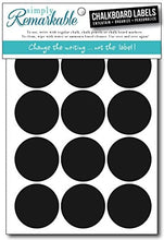 Load image into Gallery viewer, Reusable Chalk Labels - 36 Circle Shape 1.75&quot; Adhesive Chalkboard Stickers, Light Material with Removable Adhesive and Smooth Writing Surface. Can be Wiped Clean and Reused