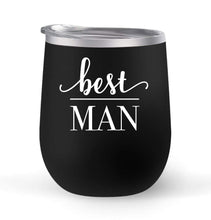 Load image into Gallery viewer, Simply Remarkable Best Man - Wedding Gift Choose your cup color | Tumbler (12 oz.) Walled Insulated Wine Cup for Travel, Work, Gym, Fitness | Hot and Cold Drink(Multicolor)