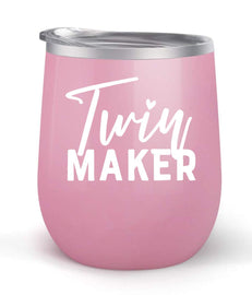 Twin Maker - Choose your cup color & create a personalized tumbler for Wine Water Coffee & more! Premier Maars Brand 12oz insulated cup keeps drinks cold or hot Perfect gift