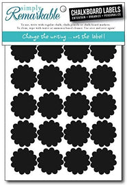 Reusable Chalk Labels - 60 Flower Shape 1.35