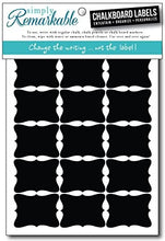 Load image into Gallery viewer, Reusable Chalk Labels - 36 Elegant Rectangle Shape.Adhesive Chalkboard Stickers, Durable Classic Material is Dishwasher Safe with Semi-Permanent Adhesive and Lightly Textured Writing Surface. Can be Wiped Clean and Reused