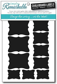 Chalkboard Labels - Variety Pack of Elegant Rectangle -Chalk Labels Ð Removable, Rewriteable, Simply Remarkable! Organize, Personalize and Entertain with style and simplicity! Classic, long lasting Material - Made in the USA.