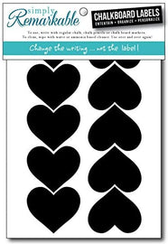 Reusable Chalk Labels - 20 Heart Shape 2.2