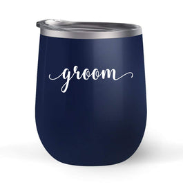 Groom - Wedding Gift - Choose your cup color & create a personalized tumbler for Wine Water Coffee & more! Premier Maars Brand 12oz insulated cup keeps drinks cold or hot Perfect gift